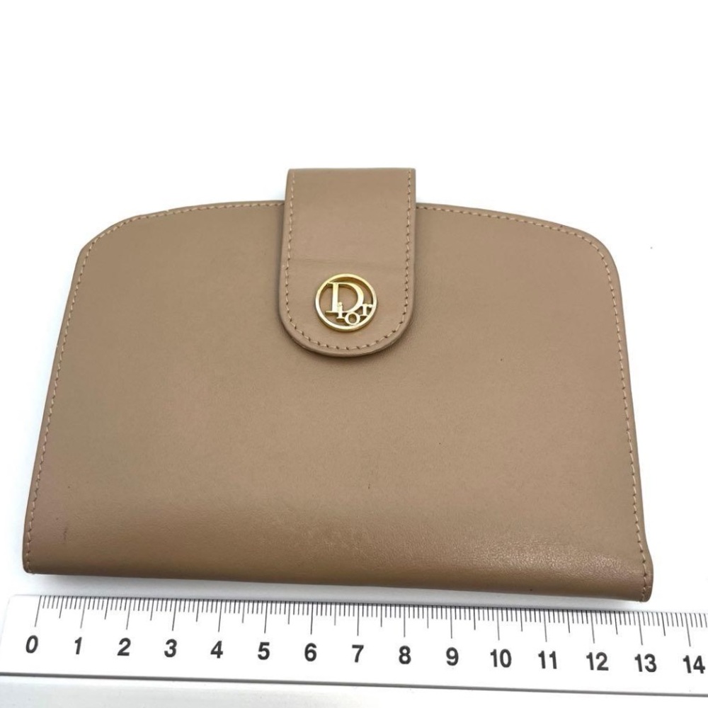 Dior Tan Leather compact wallet - Picture 8 of 10